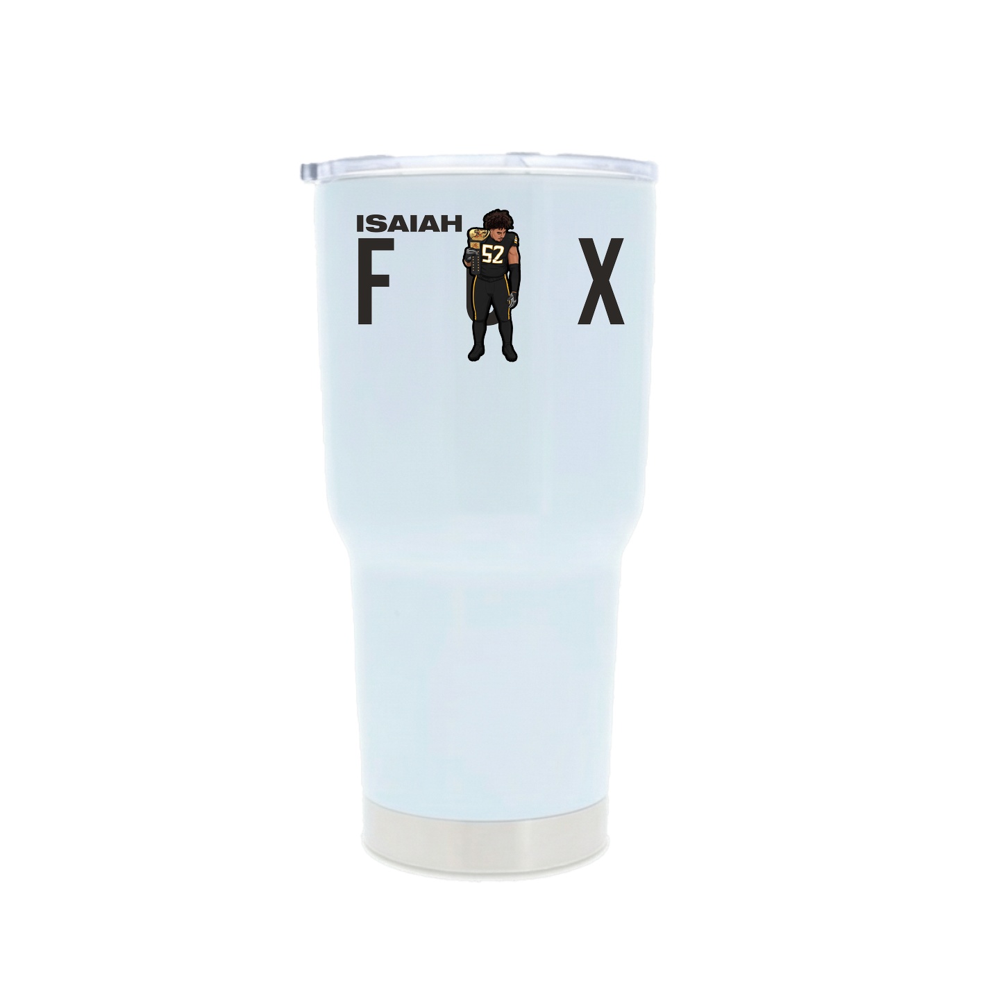 30oz Stainless Steel Tumbler — Player Name in White