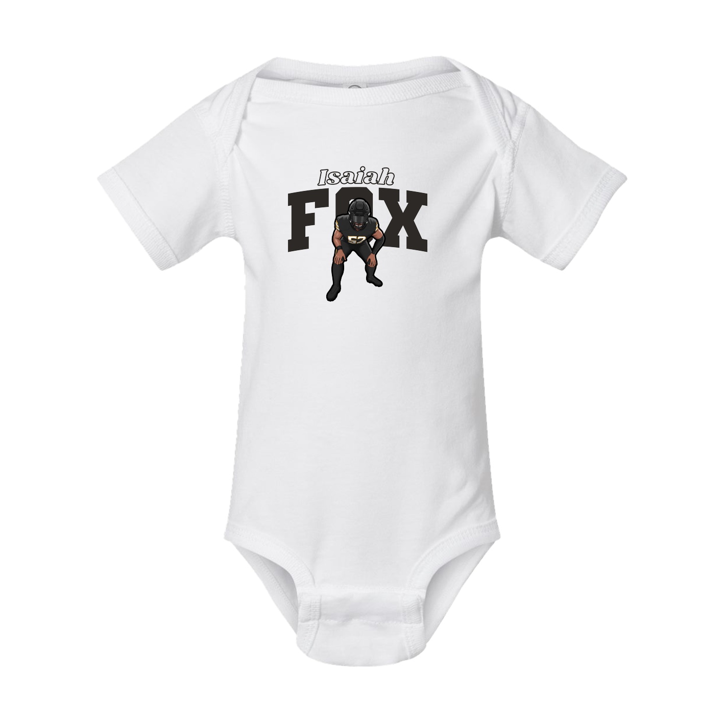 Baby Onesie — Name Arch in White