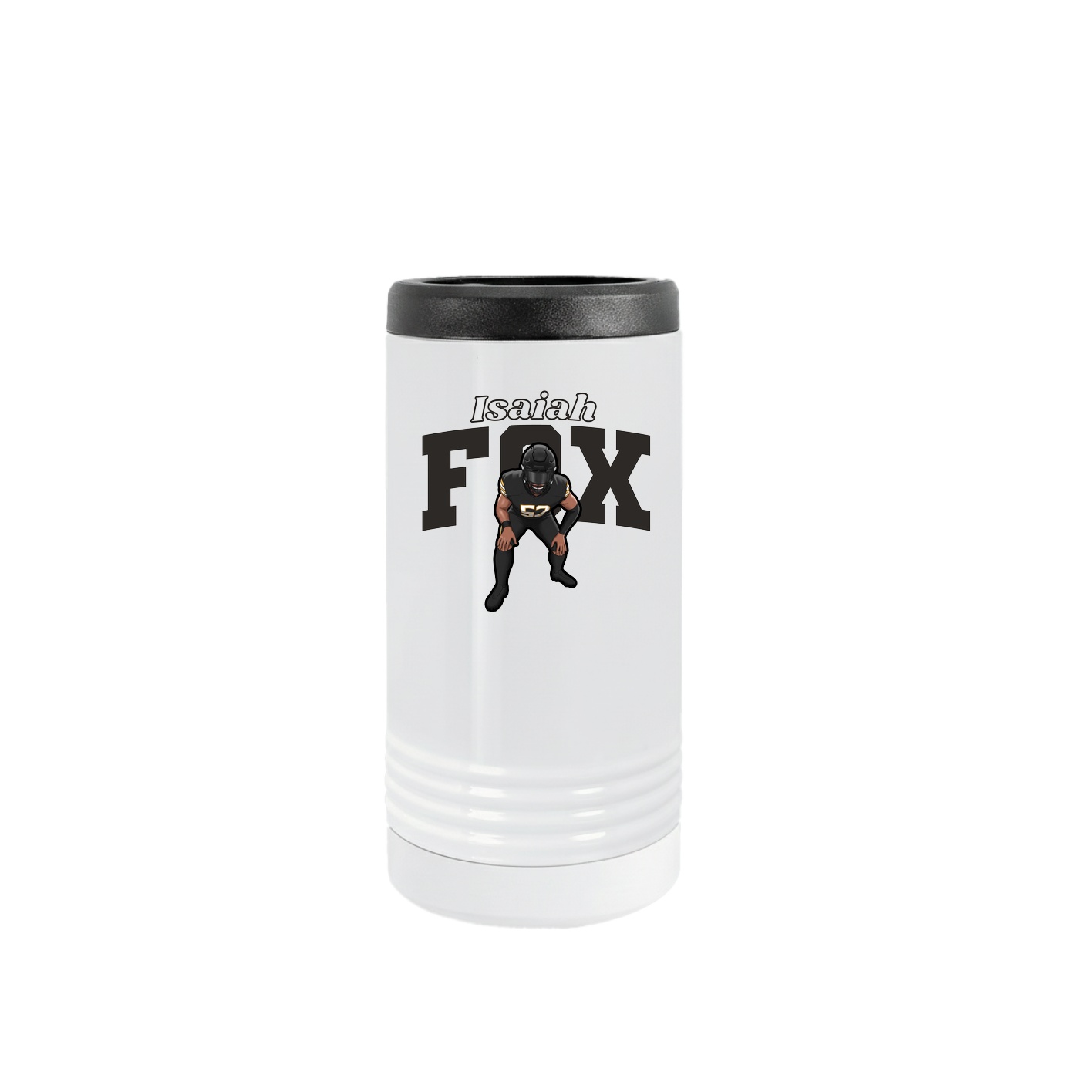 Slim Beverage Holder — Name Arch in White