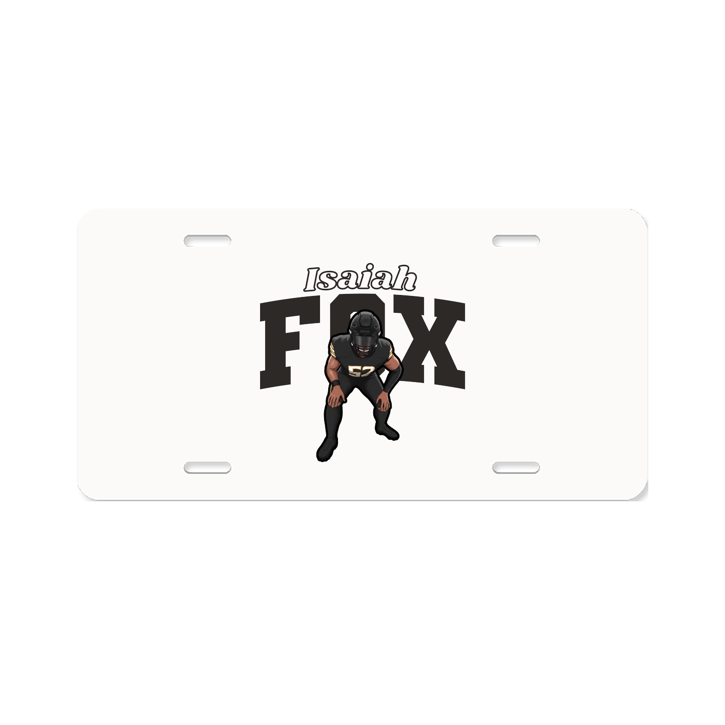 License Plate — Name Arch in Classic
