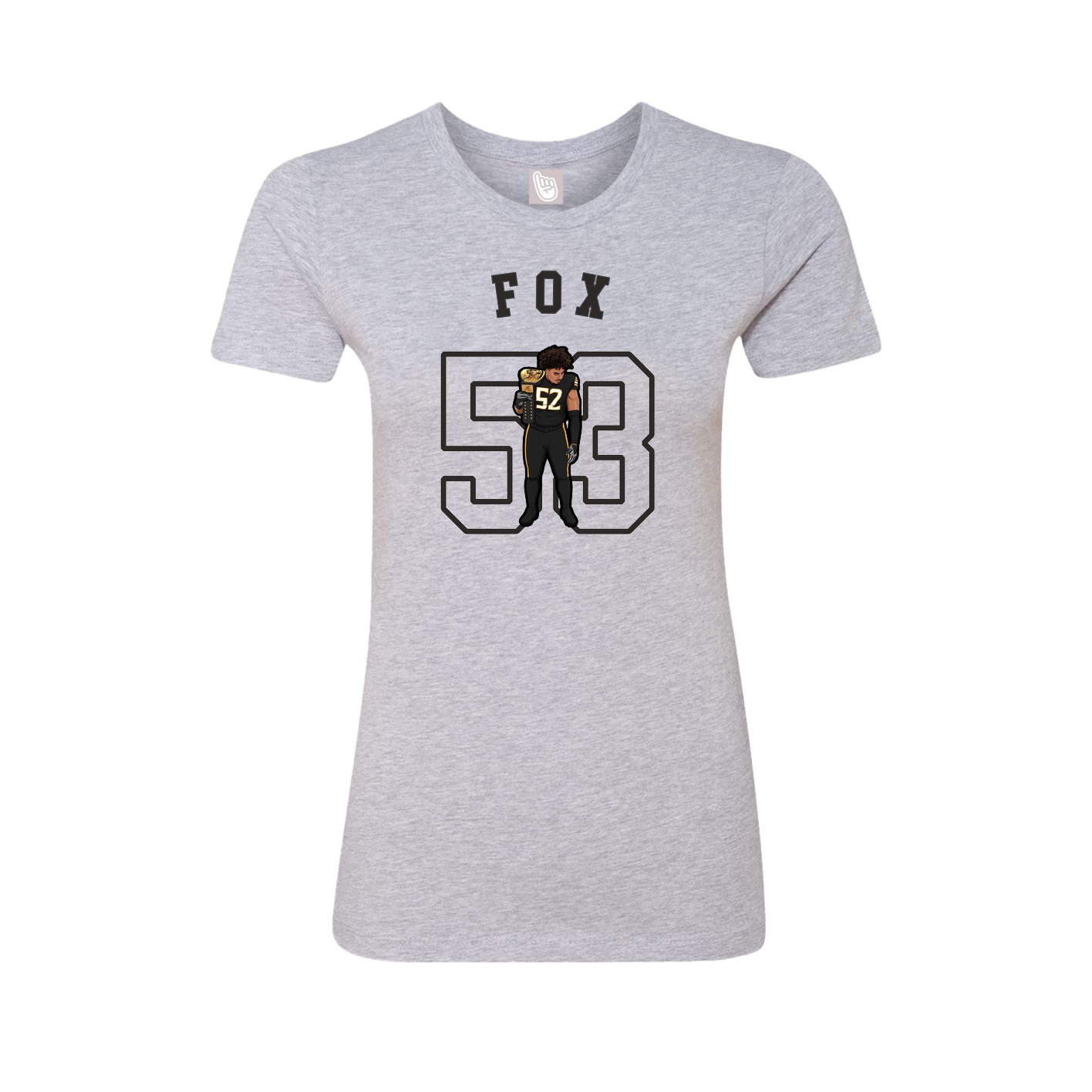 Fitted Women's Tee — Shirsey Arch in Grey