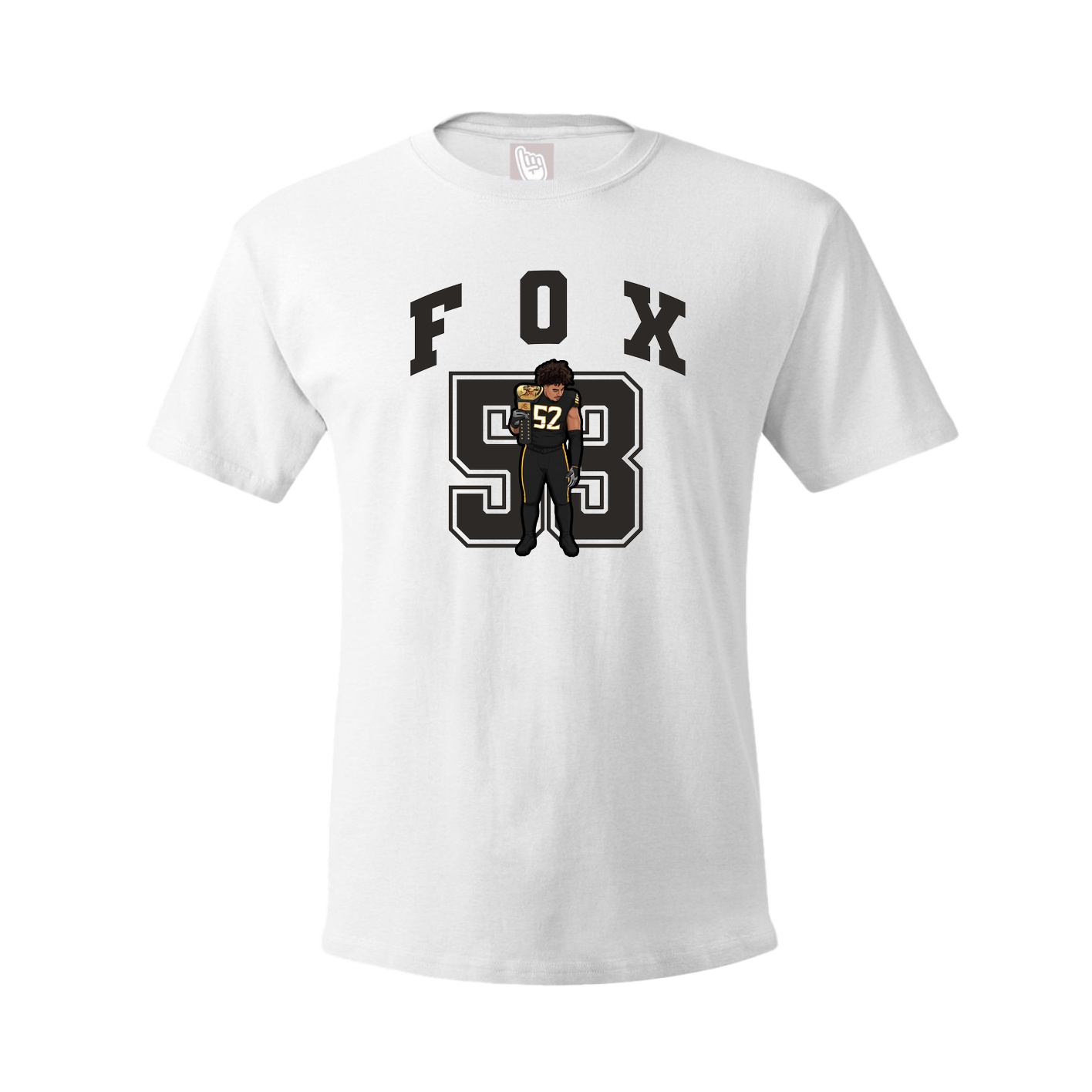 Youth Tee — Number in White