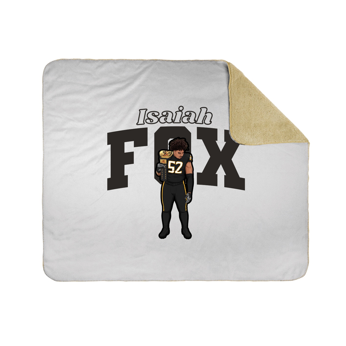 Throw Blanket — Name Arch in White