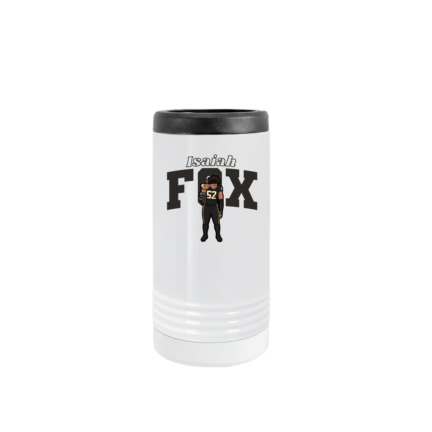 Slim Beverage Holder — Name Arch in White