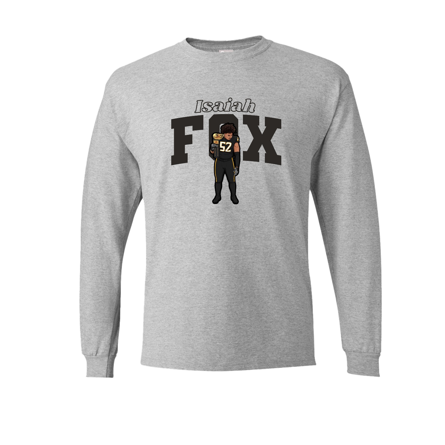 Long Sleeve Tee — Name Arch in Grey