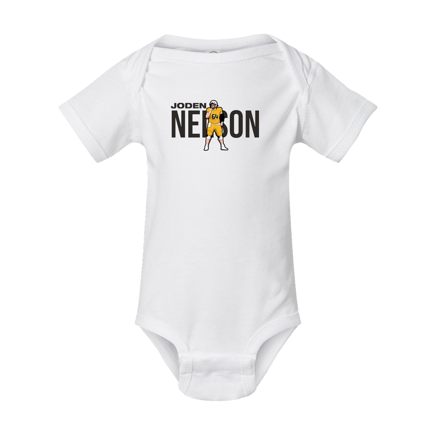 Baby Onesie — Player Name in White