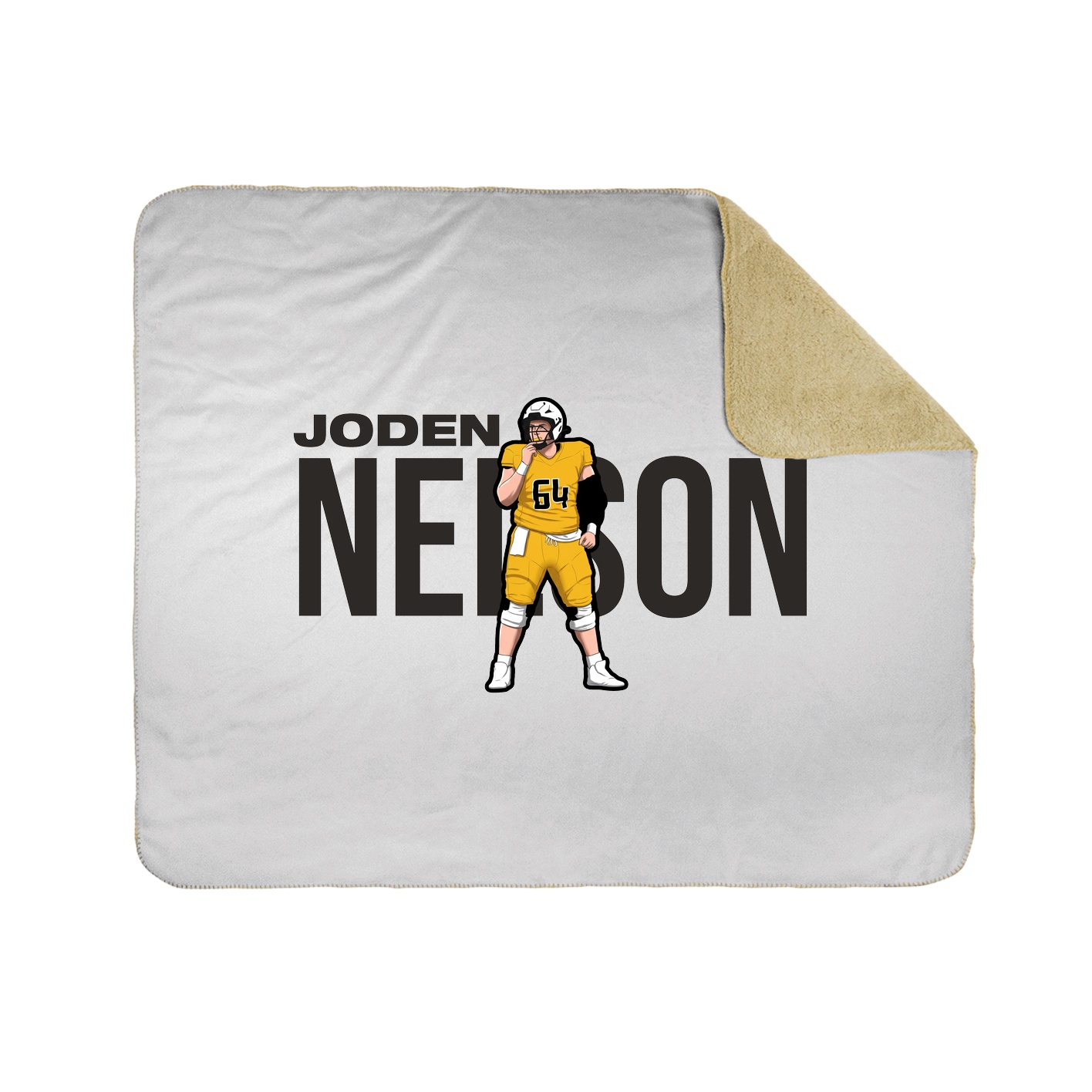 Throw Blanket — Player Name in White