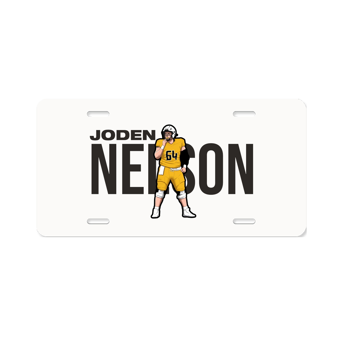 License Plate — Player Name in Classic