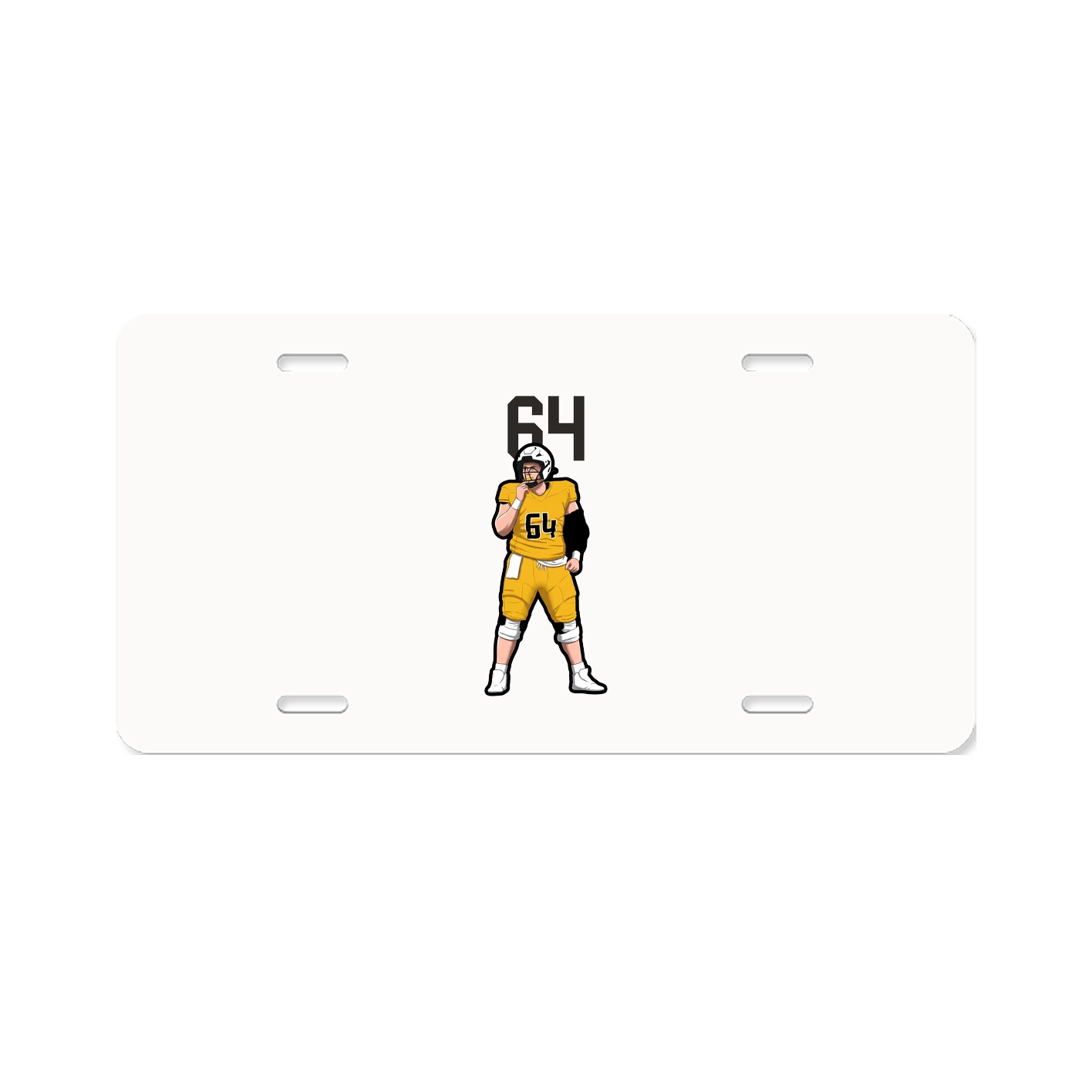 License Plate — Number Top in Classic