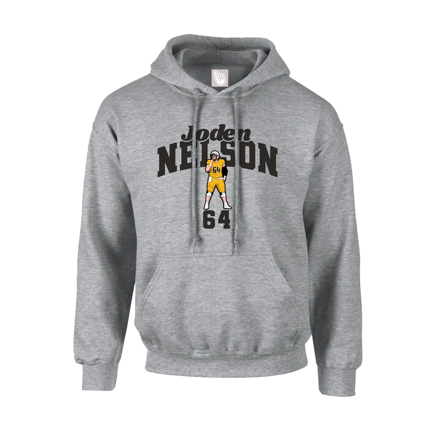 Youth Hoodie — Signature Arch in Grey