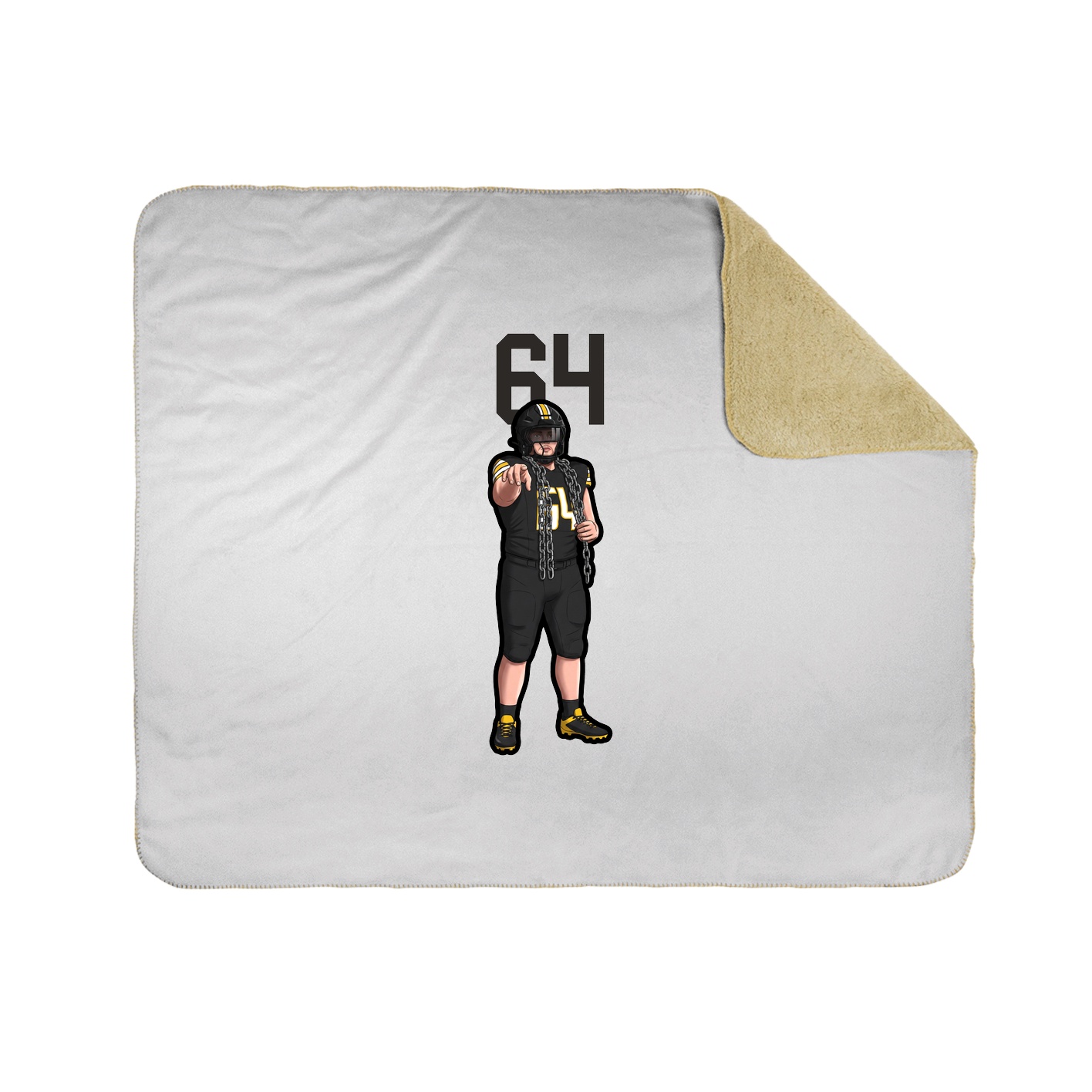 Throw Blanket — Number Top in White