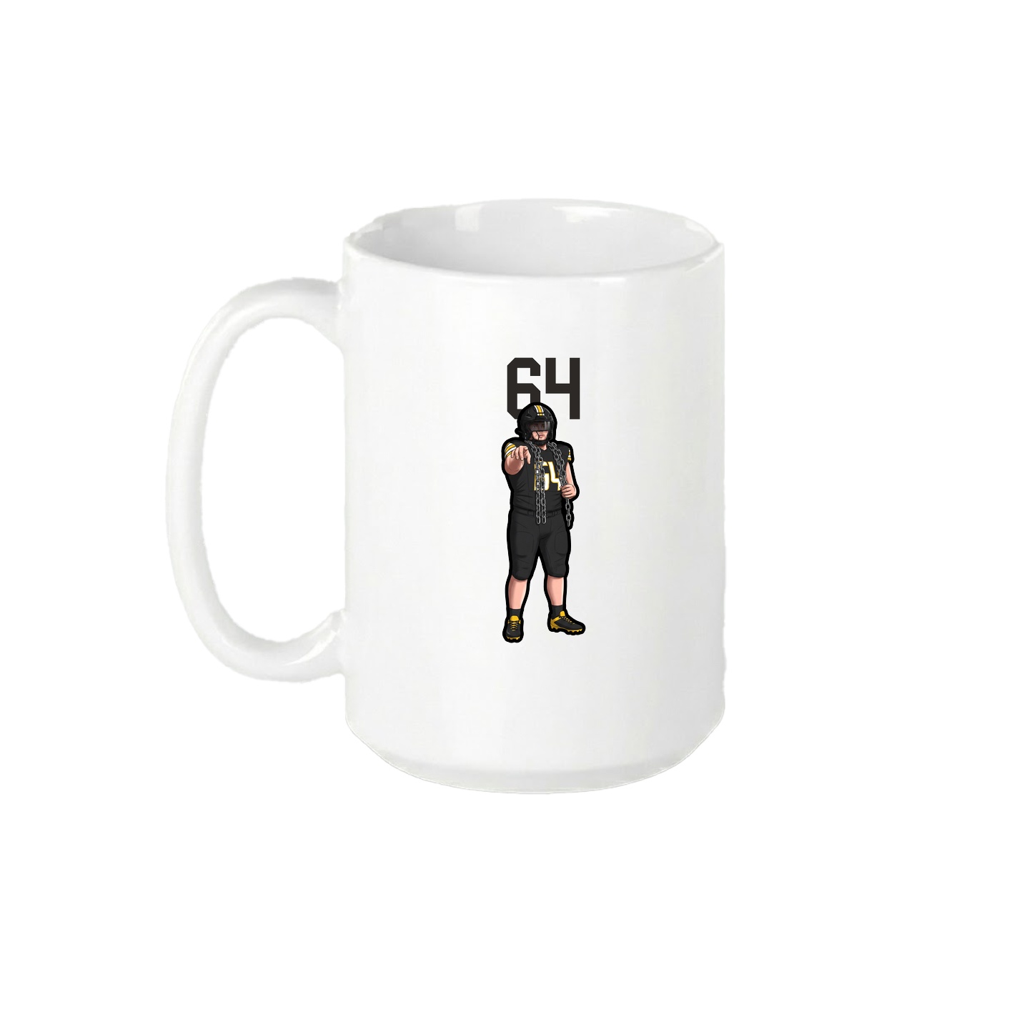 15oz Coffee Mug — Number Top in White