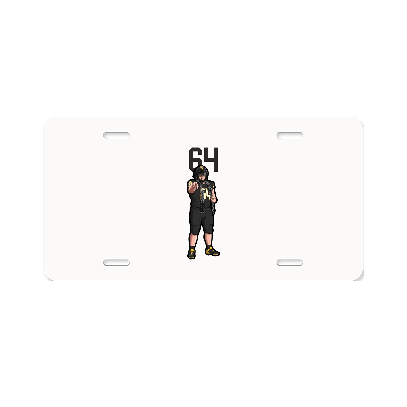 License Plate — Number Top in Classic