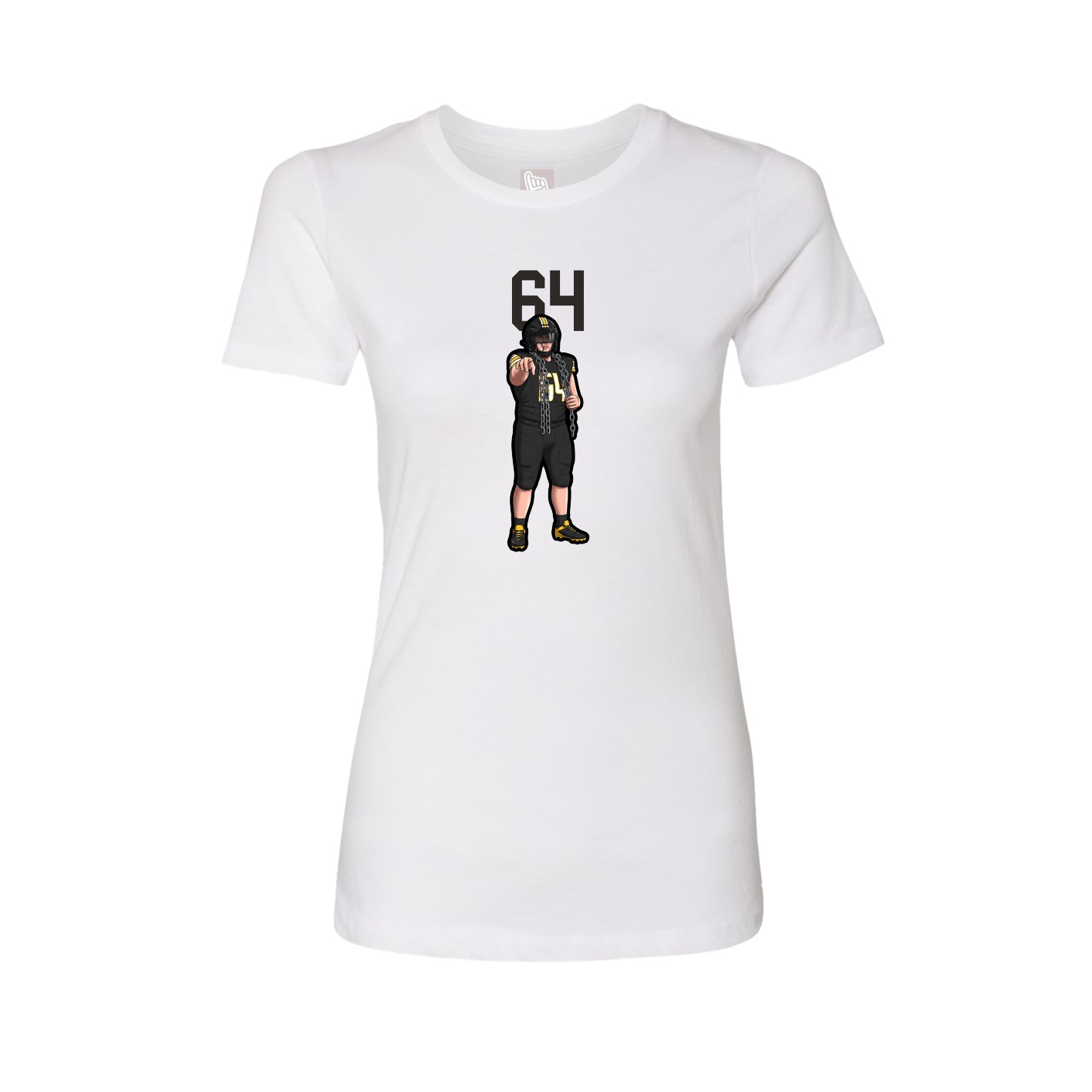Fitted Women's Tee — Number Top in White