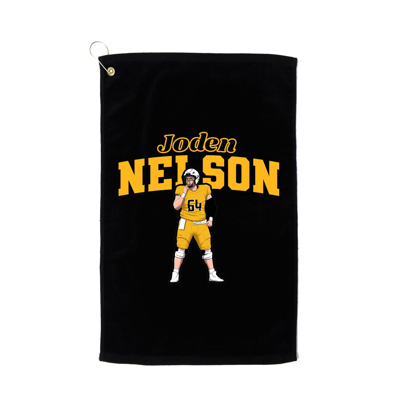 Golf Towel — Name Arch in Black