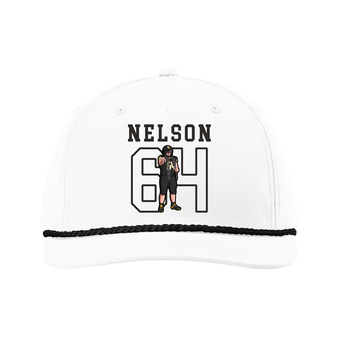 Five-Panel Classic Rope Cap — Shirsey in White