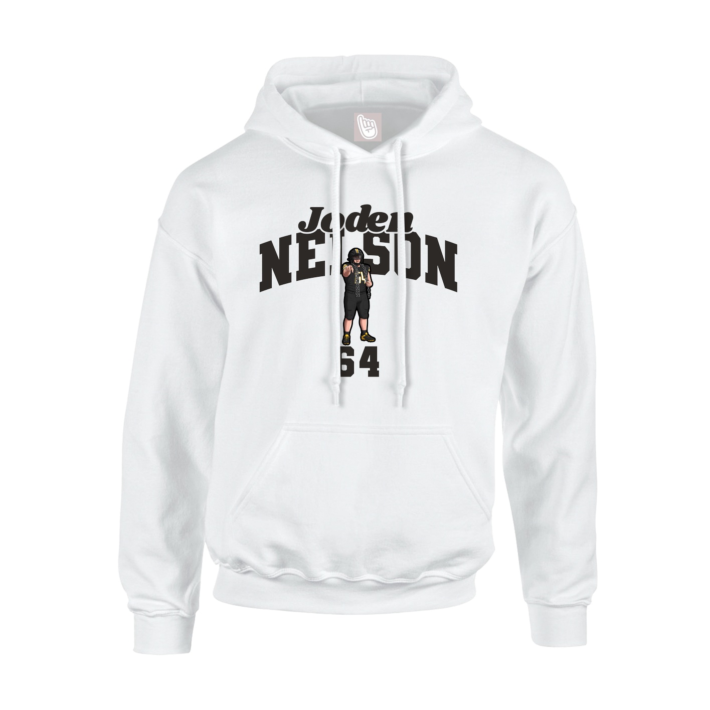 Youth Hoodie — Signature Arch in White