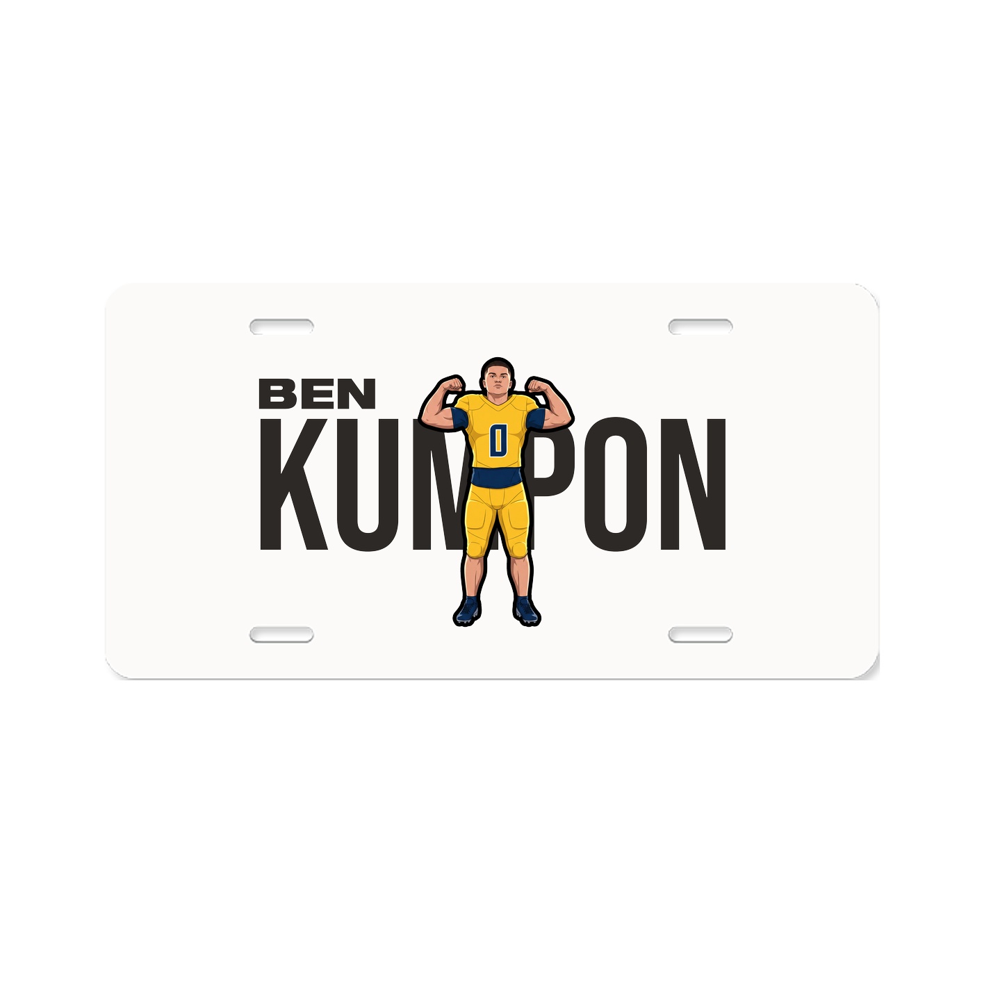 License Plate — Player Name in Classic