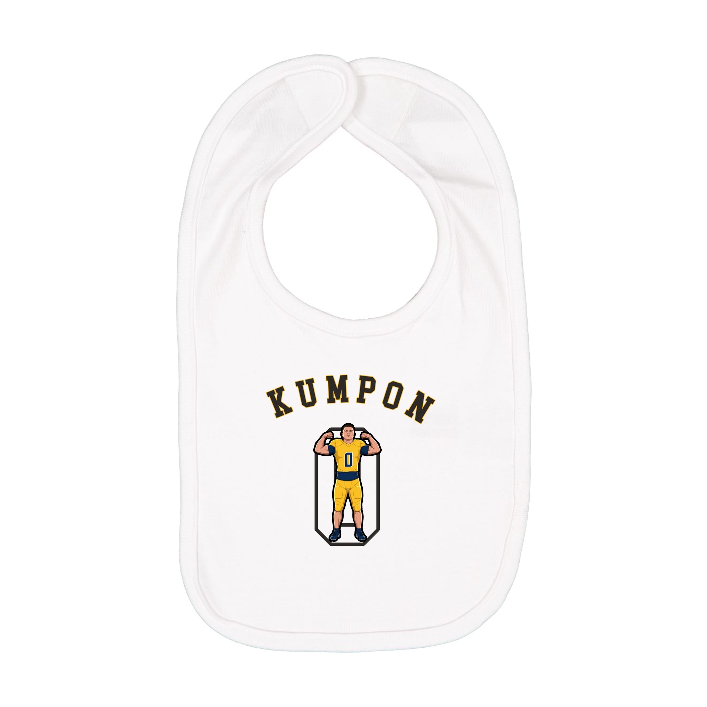 Infant Bib — Shirsey Arch in White