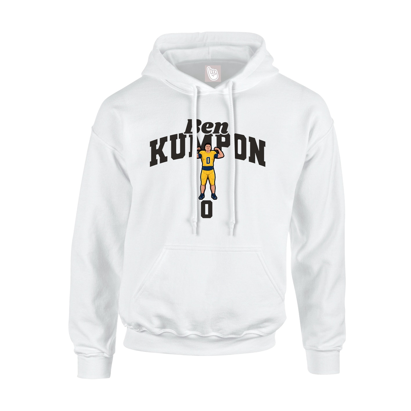 Youth Hoodie — Signature Arch in White