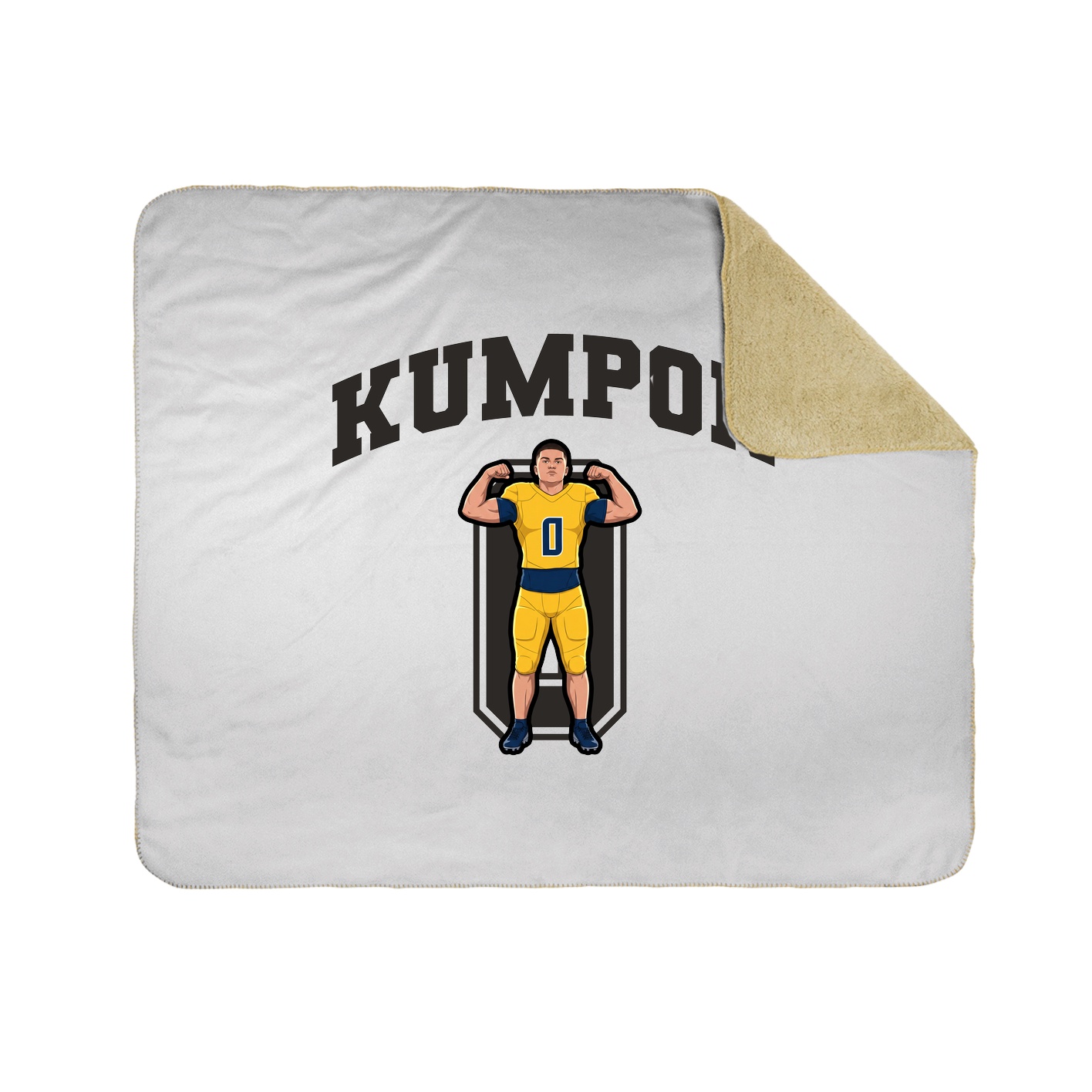 Throw Blanket — Number in White