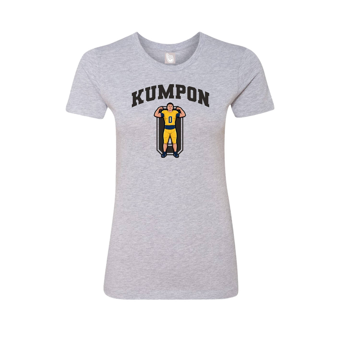 Fitted Women's Tee — Number in Grey