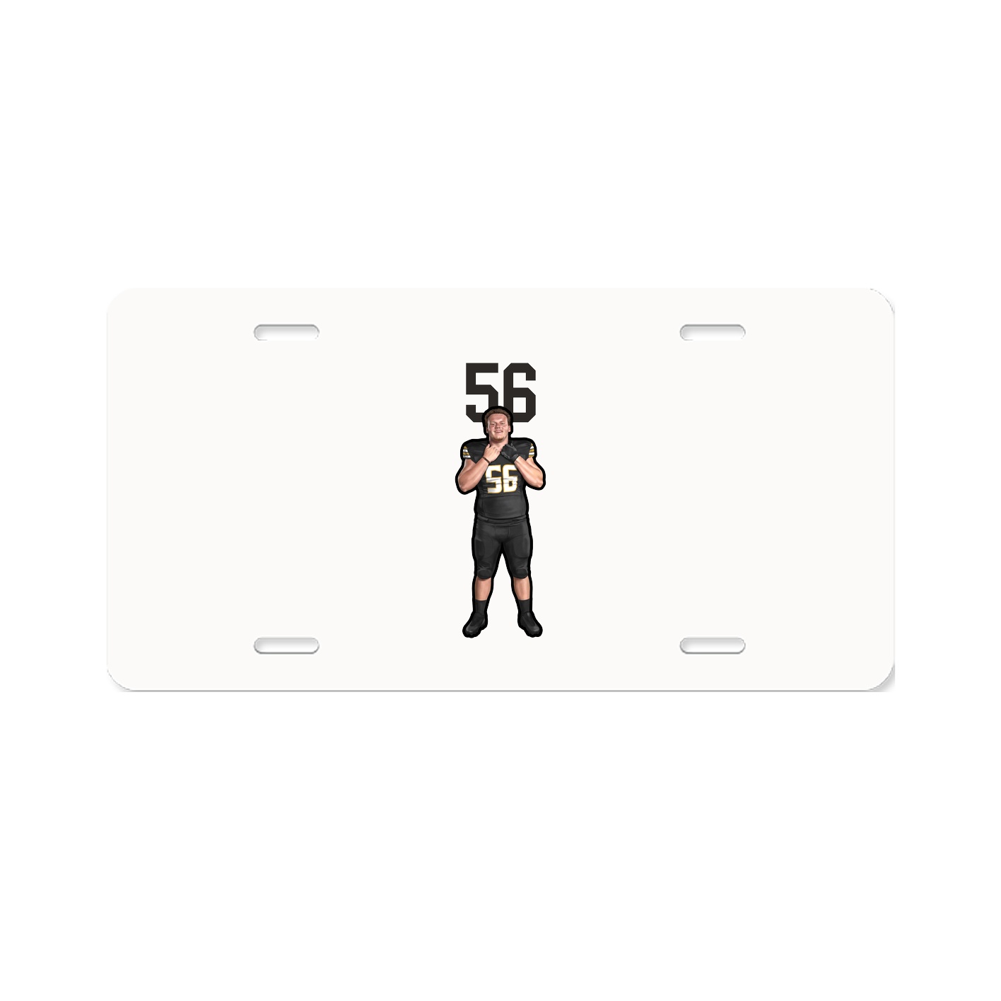 License Plate — Number Top in Classic