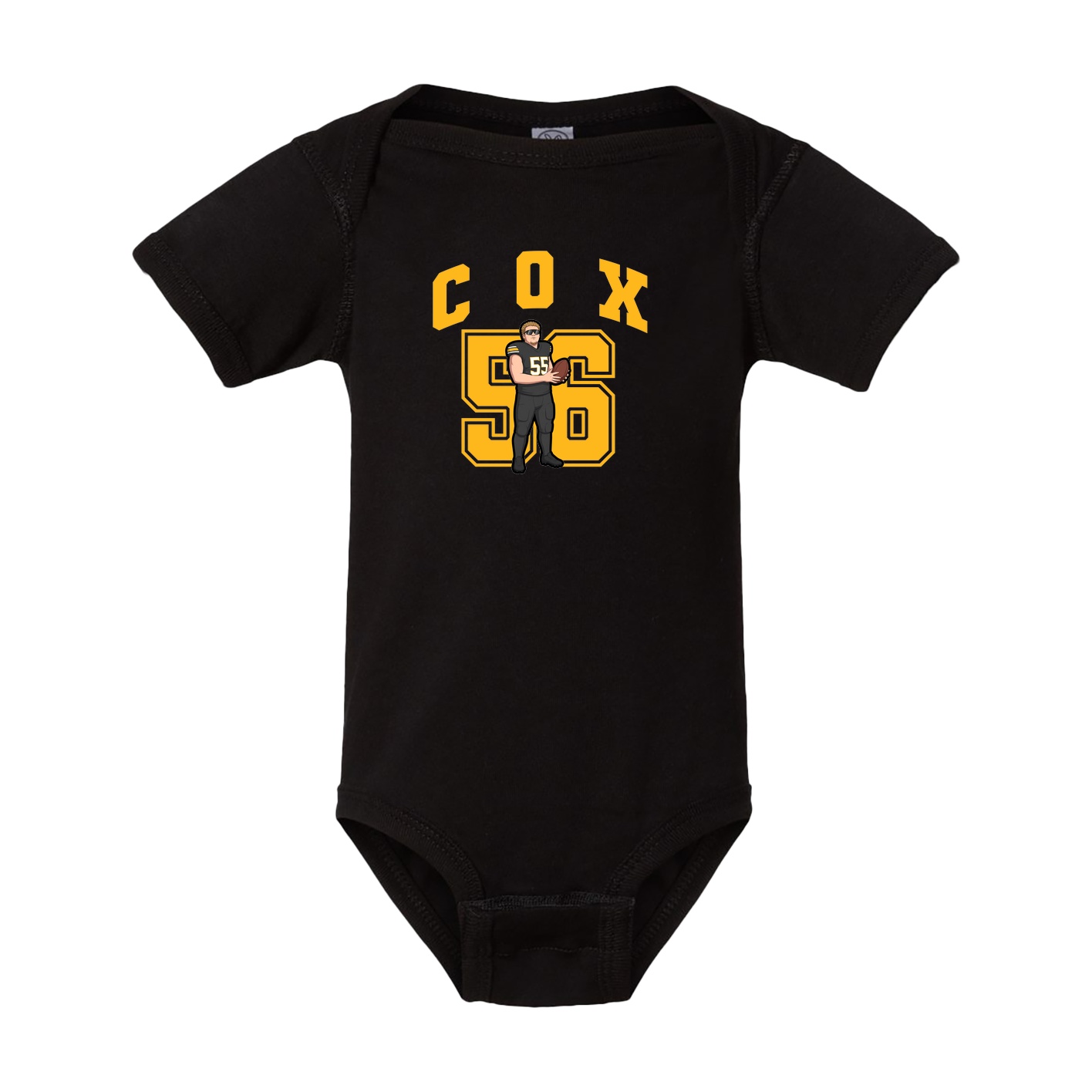 Baby Onesie — Number in Black