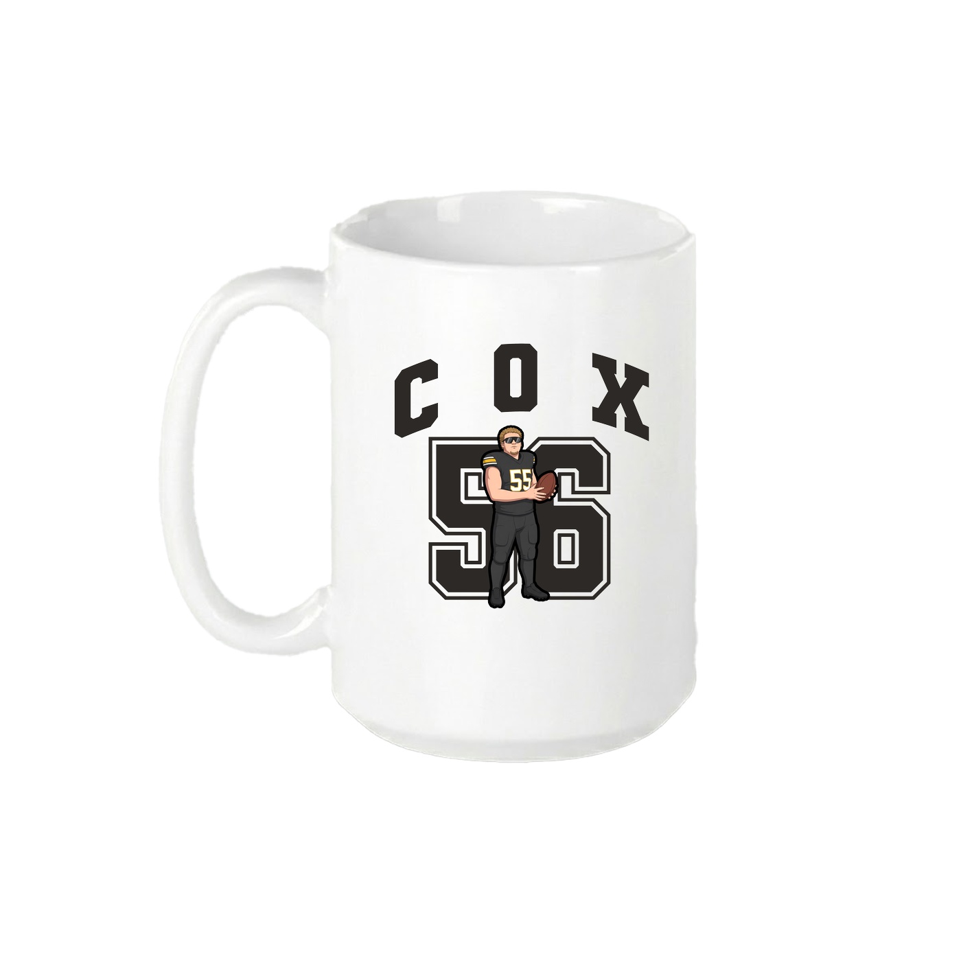 15oz Coffee Mug — Number in White