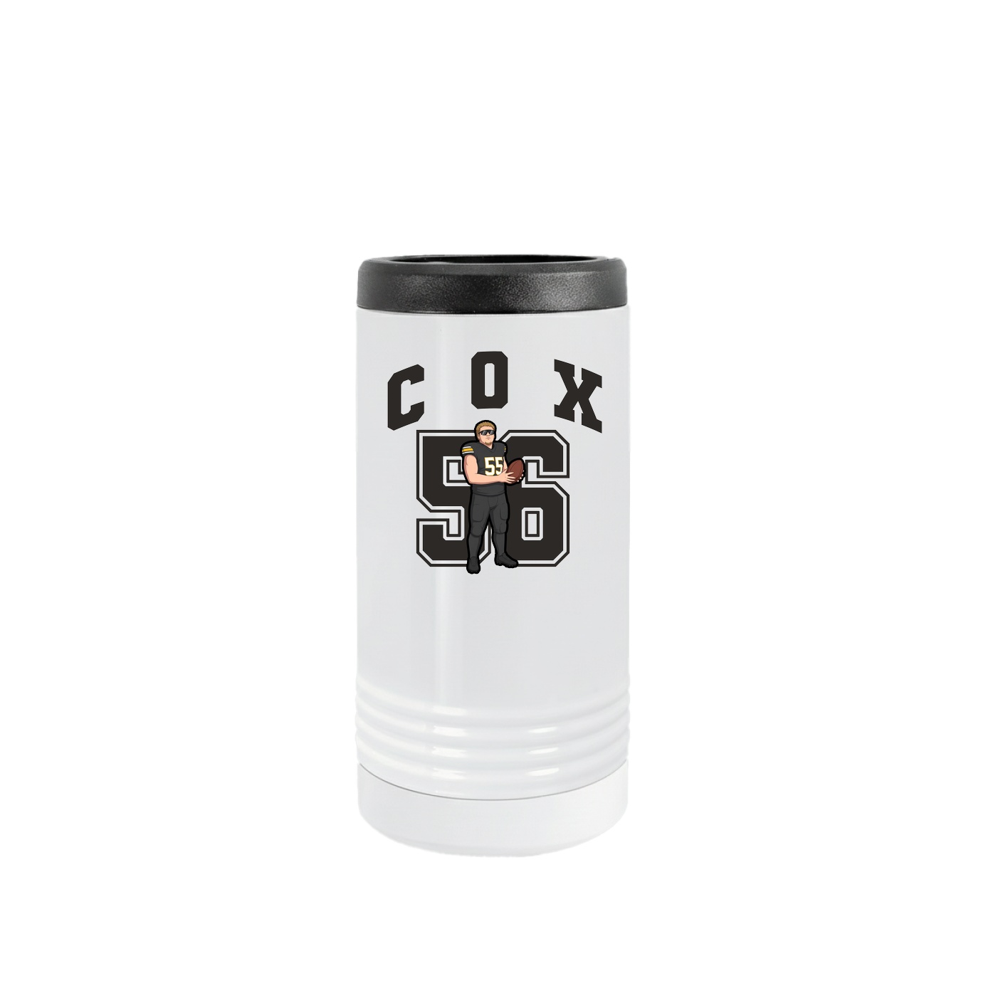 Slim Beverage Holder — Number in White
