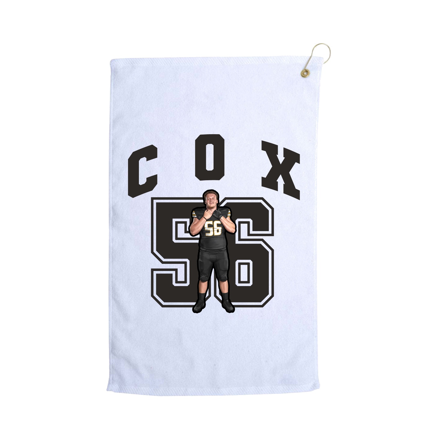 Golf Towel — Number in White