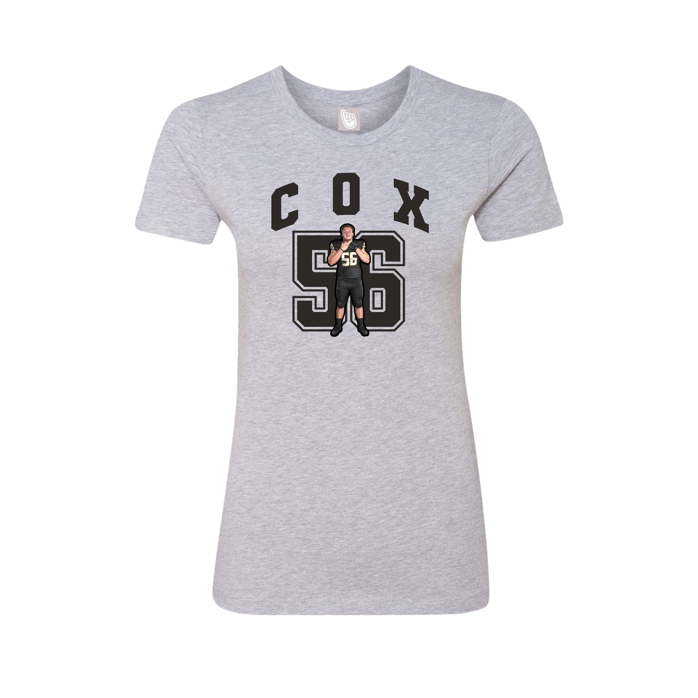 Fitted Women's Tee — Number in Grey