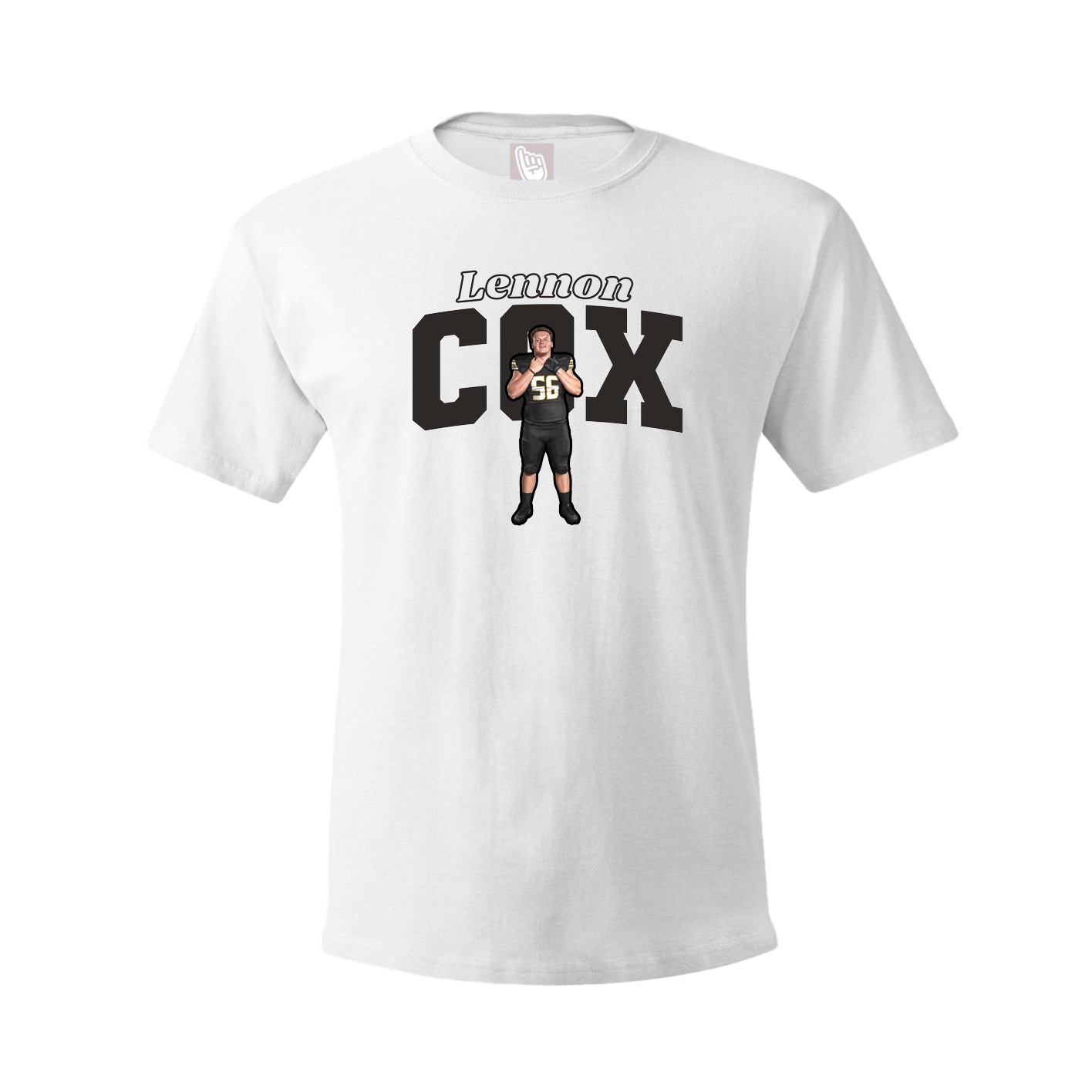 Youth Tee — Name Arch in White