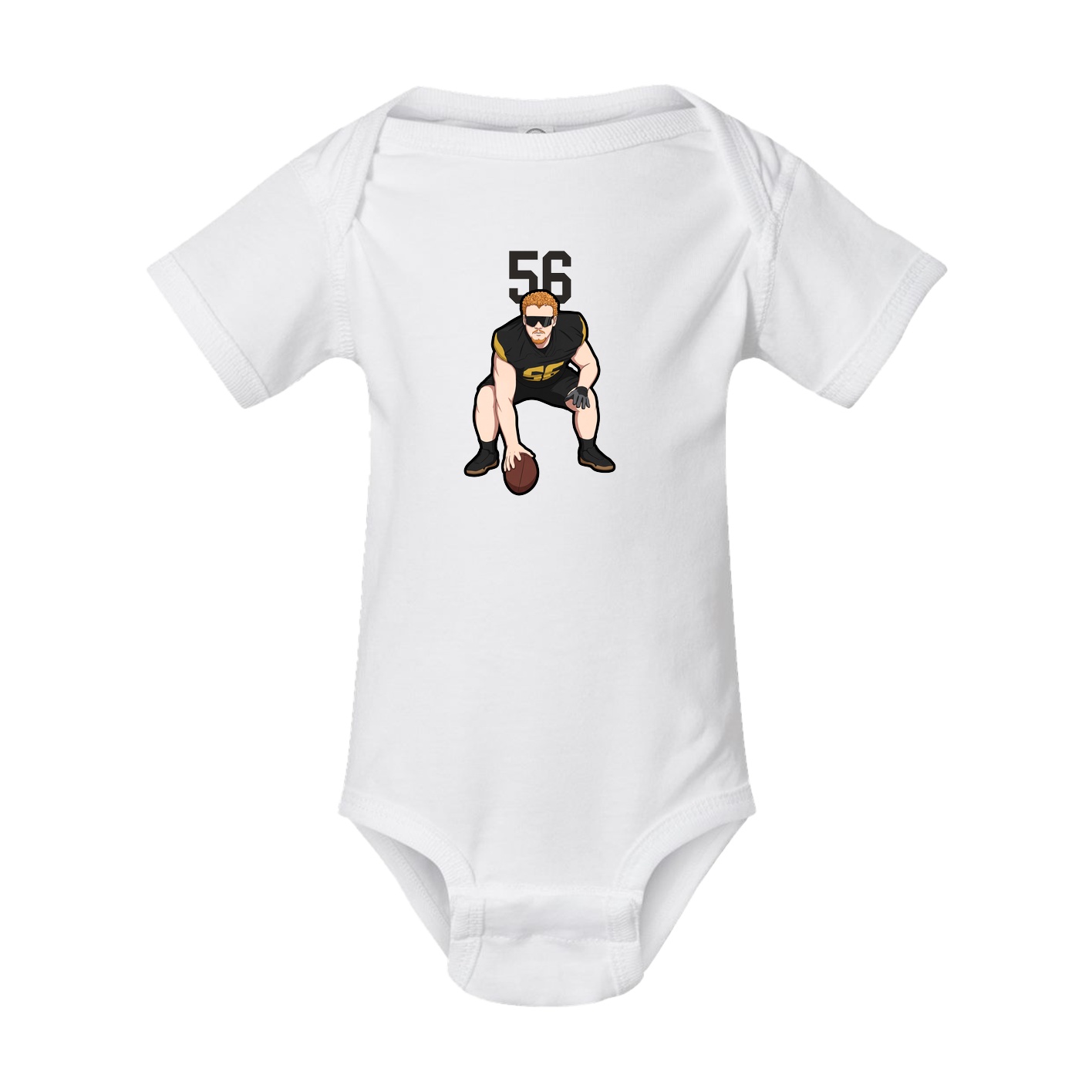 Baby Onesie — Number Top in White
