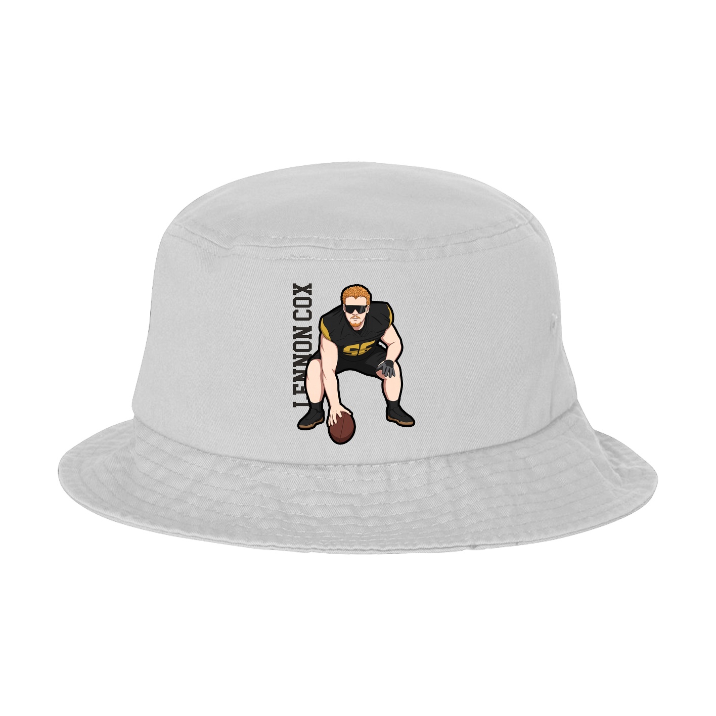 Bucket Cap — Name Vertical in White