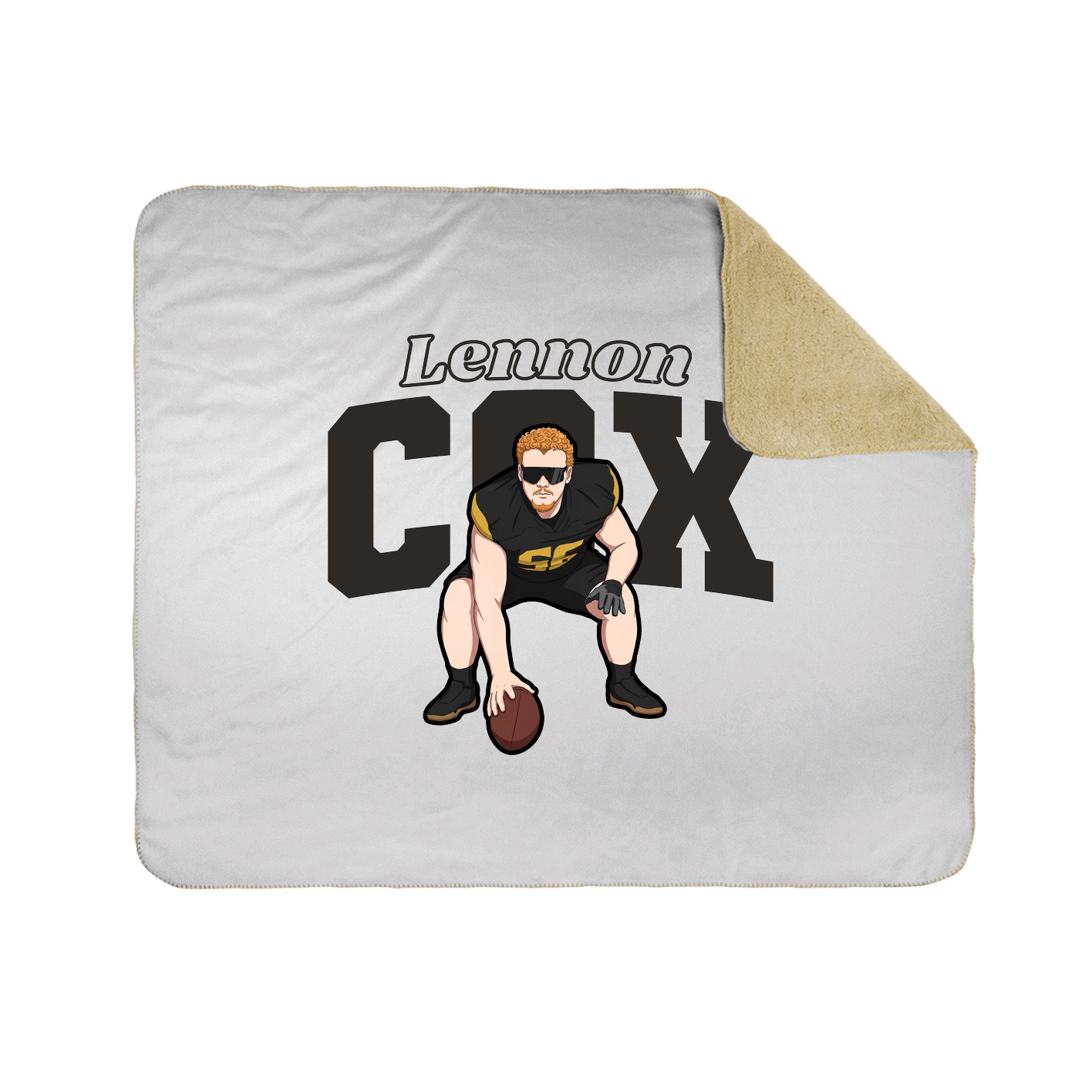 Throw Blanket — Name Arch in White