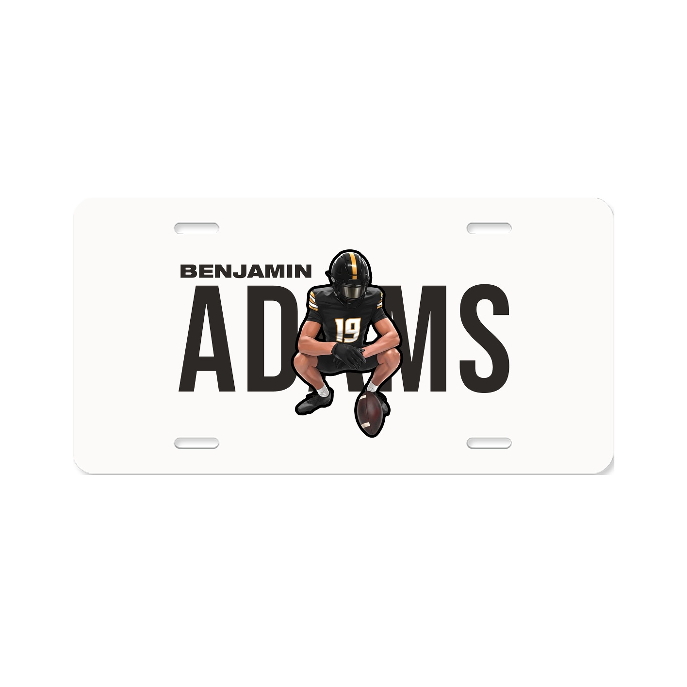 License Plate — Player Name in Classic