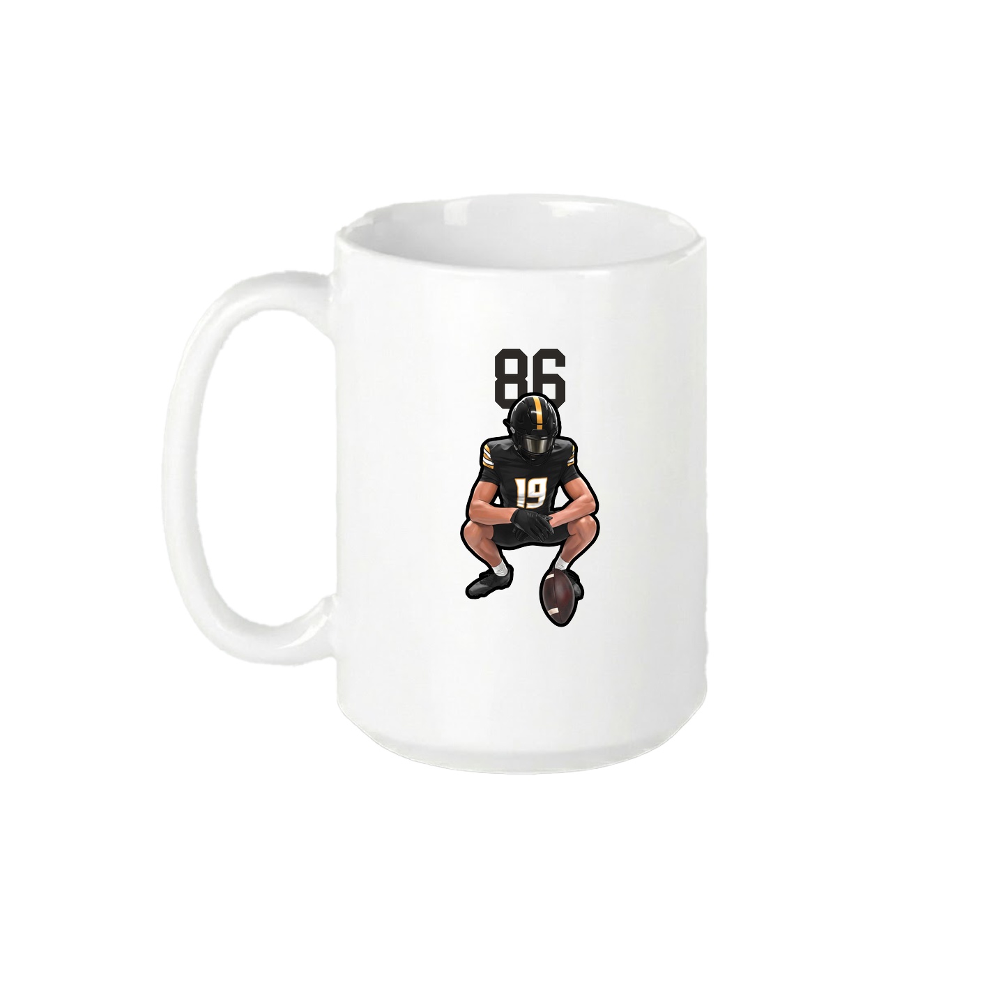 15oz Coffee Mug — Number Top in White
