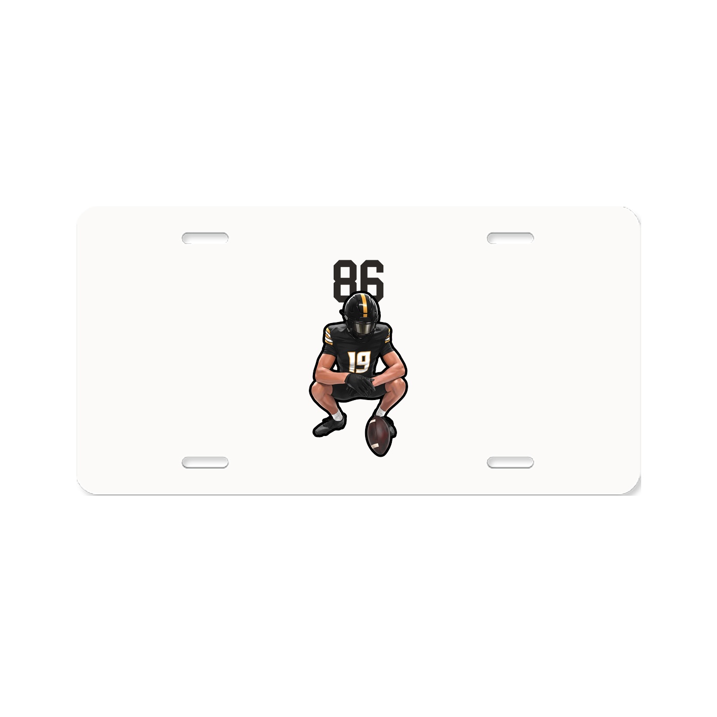 License Plate — Number Top in Classic