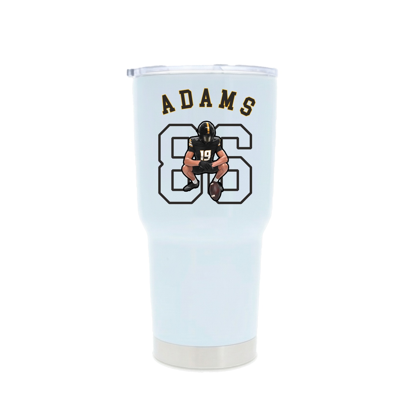 30oz Stainless Steel Tumbler — Shirsey Arch in White