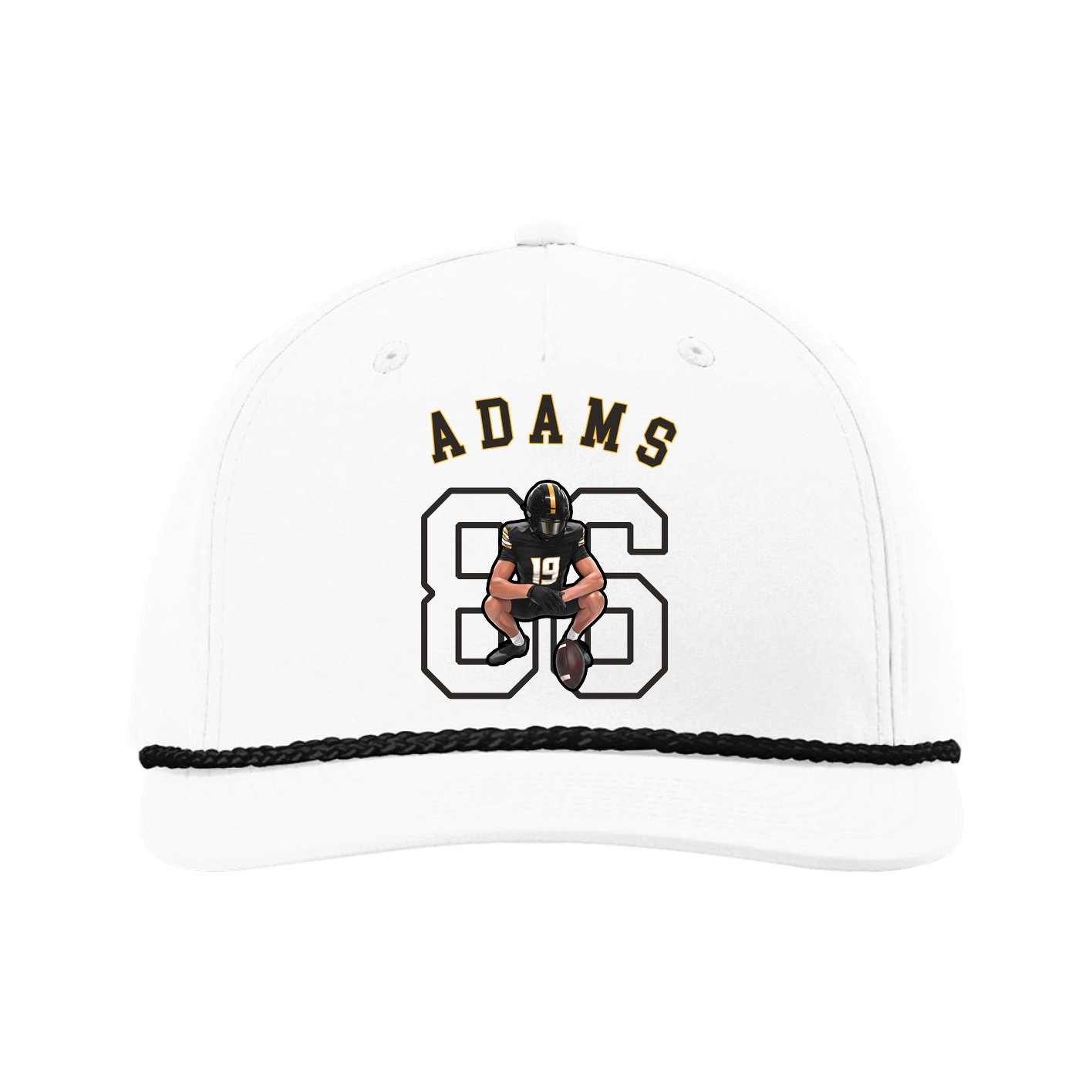 Five-Panel Classic Rope Cap — Shirsey Arch in White