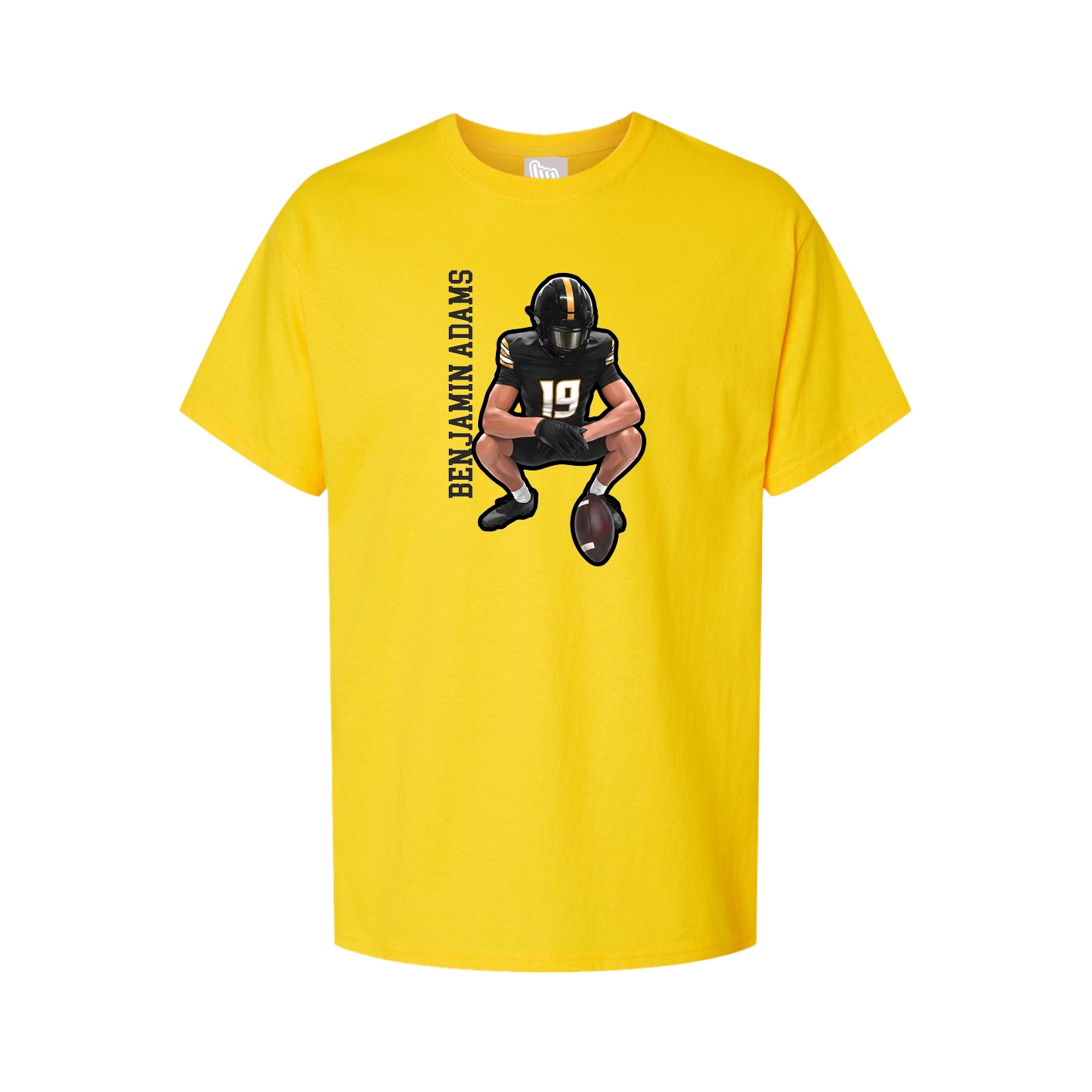 Tee — Name Vertical in Gold
