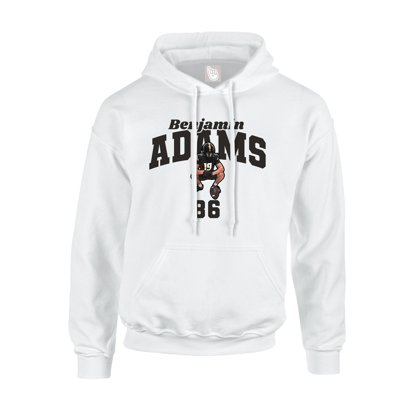 Hoodie — Signature Arch in White