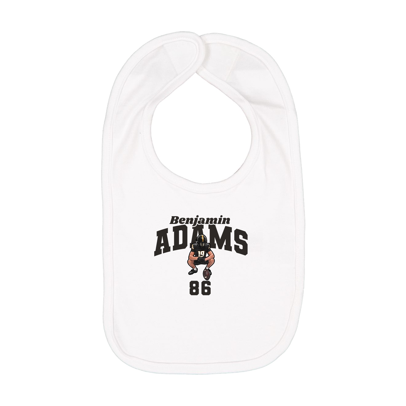 Infant Bib — Signature Arch in White