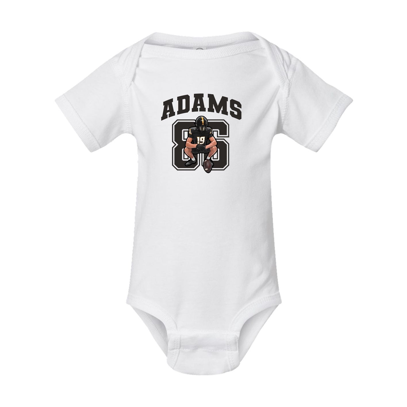 Baby Onesie — Number in White