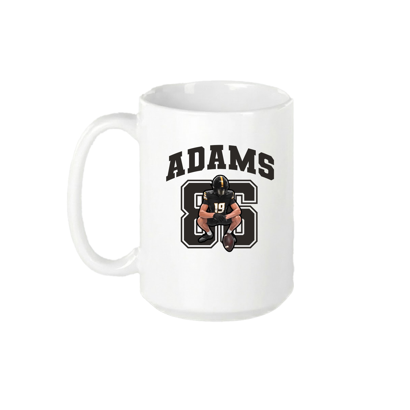 15oz Coffee Mug — Number in White