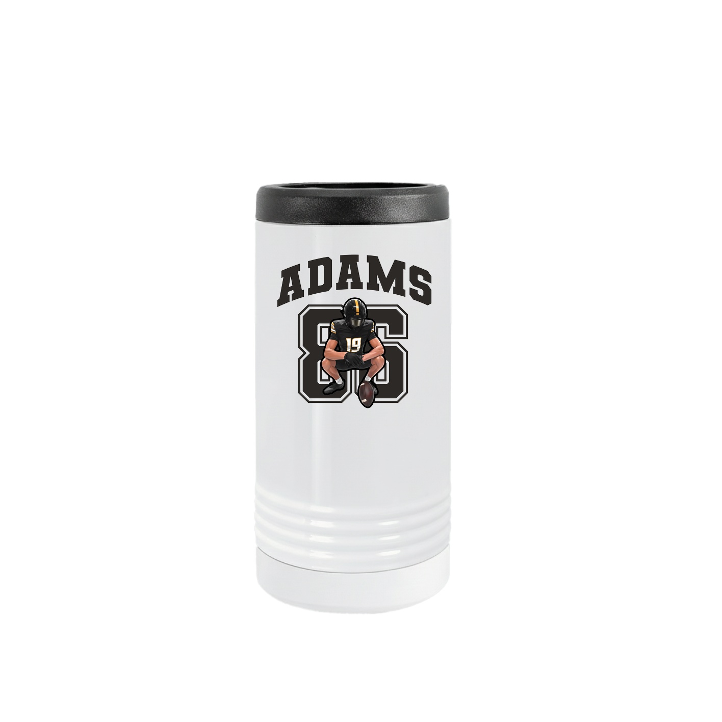 Slim Beverage Holder — Number in White