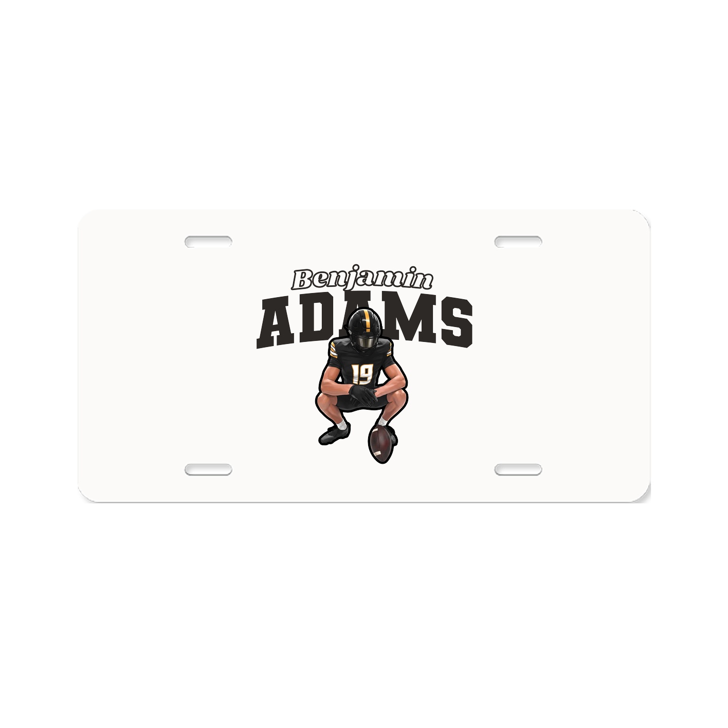 License Plate — Name Arch in Classic