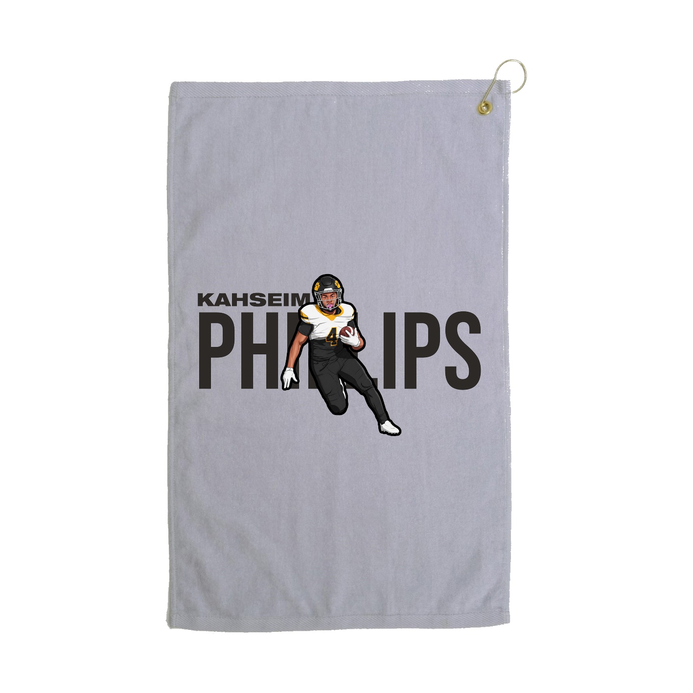 Golf Towel — Player Name in Grey