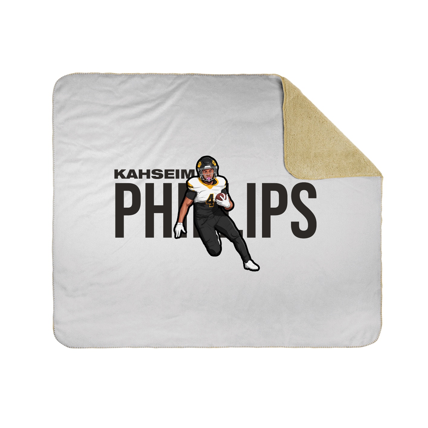 Throw Blanket — Player Name in White